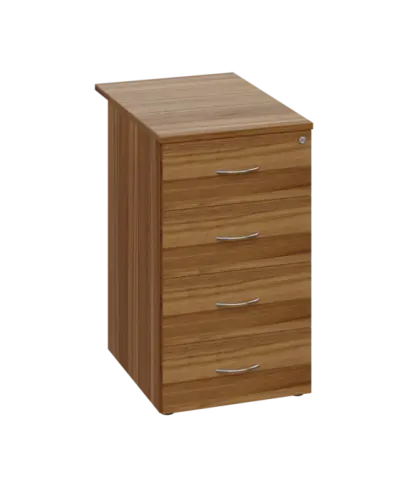 CKCP 2 - 75 kontejner přístavný, 4-zásuvkový, deska 25 mm, centrální zámek, ořech světlý